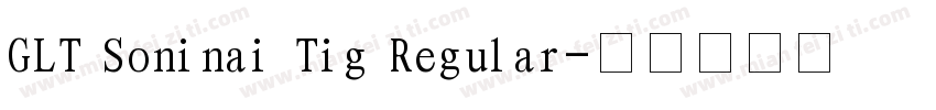 GLT Soninai Tig Regular字体转换